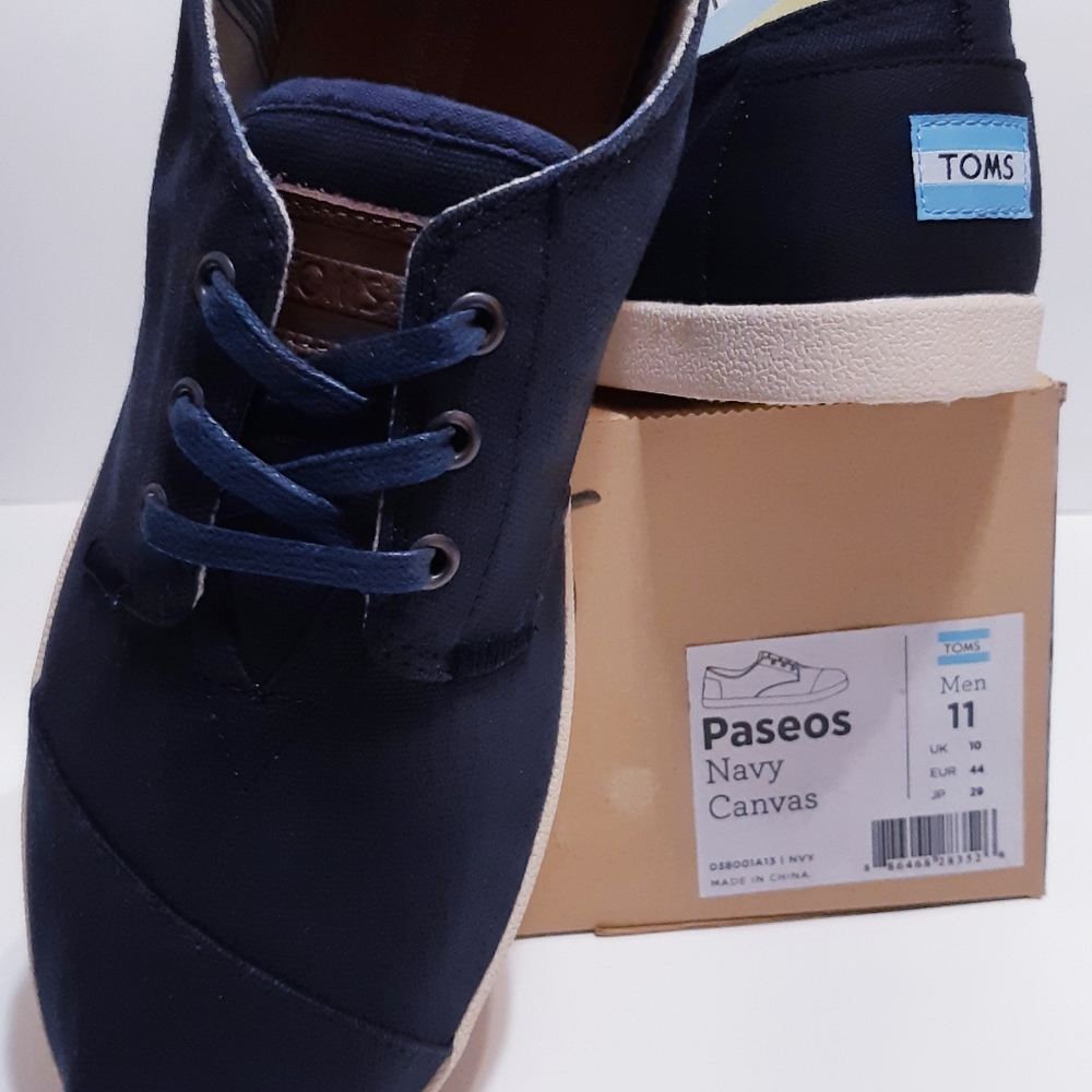 TOMS Paseos Navy Canvas
